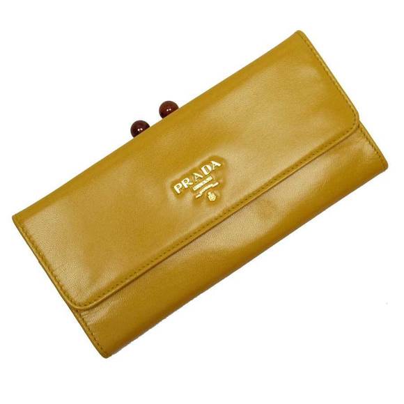 Prada Wallet long leather yellow - Picture 1 of 3